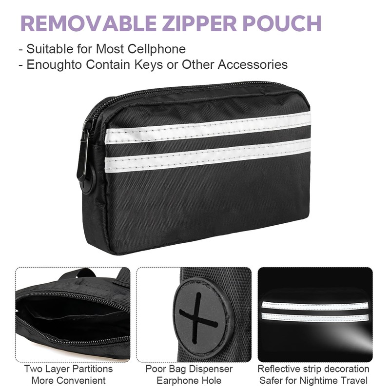 Yicostar Hands Free Dog Leash, Shcok Abosoring Bungee with Double