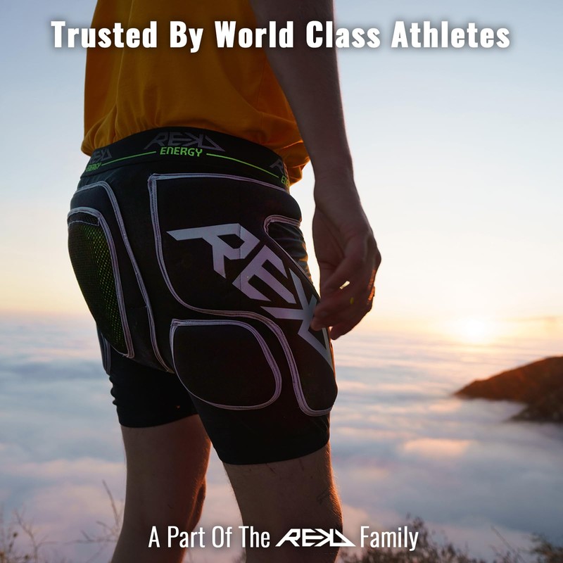 Rekd Unisex Energy Impact Short, Black (Black)