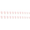 JUSTOTRY 24 Pcs Pink Solid Fake Nails Short,Gradient Square Press