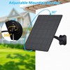 10W Solar Panel for Security Cameras, DC/USB-C/USB, Black, 2 Pack