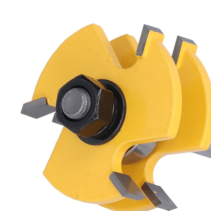2Pcs Router Bit T Type 3 Teeth Milling Cutter Cutting