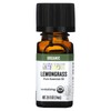 Aura Cacia Organic Lemongrass Essential Oil, GC/MS Tested for Purity,