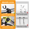 DOVORSY Tube Rod Hooks,Black Adjustable J-Hooks Made of Cold-Rolled Steel,