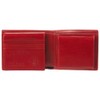 Golbe 1021 Italian Leather Bifold Wallet c/e (Black/Red), multicolor (black