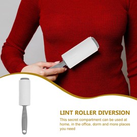 DOITOOL Travel Lint Roller Hidden Hort Secret Hide Items in Secret Compartment Items in Hidden Compartment Wheels Travel White Plastic Credit Card Compartment