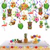 FRIDAY NIGHT Hawaiian Luau Hanging Swirls Decorations Flamingo Party Supplies