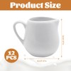 Foreverup 12Pcs Small Milk Jug, 50ml White Ceramic Mini Milk