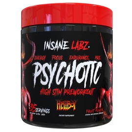 Insane Labz Hellboy Bundle, Psychotic Hellboy Pre Workout and Insane Amino BCAA, Increase Muscle Mass, Strength, Focus and Recovery Time, Fruit Punch