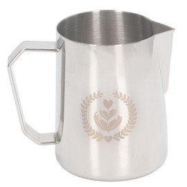 Milk Frothing Pitcher Stainless Steel Frother Jug Mixing Cup Pot for Coffee Drinks 450ml Silver