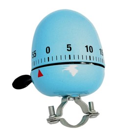 XXL Ding Dong Bicycle Bell, Large Bicycle Bell, 2-Tone, Diameter 60 mm (Light Blue in Egg Timer Design)