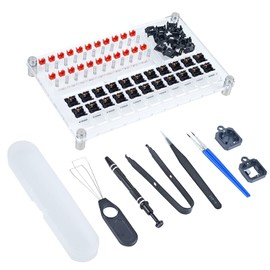 JOLINTAL 33 Switches Lube Station Acrylic Keyboard Lube Kit, Magnetic Switch Opener Key Switch Puller Switch Lube Kit Keyboard Switch Lube Kit for Keyboard Switch (14 PCS Switch Lube Kit)