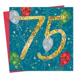 Twizler 75th Birthday Card - 75 Year Old Card - Age 75 Birthday Card - Unisex 75th Birthday Card for Him Her Female Male - Happy Birthday Card Age 75 for Mum Dad Grandad Nan Grandma