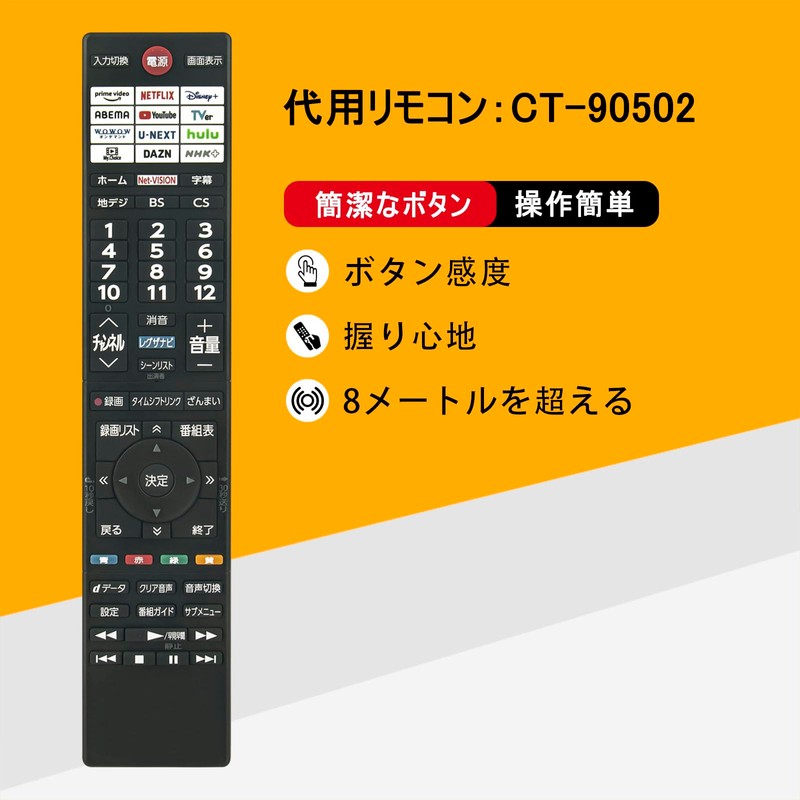 ALLIMITY CT-90502 (Replacement) fit for Toshiba REGZA TV 32V35N 40V35N