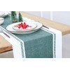PurpleEssences Dobby Stripe Woven Table Runner Ribbed Christmas Farmhouse Dining