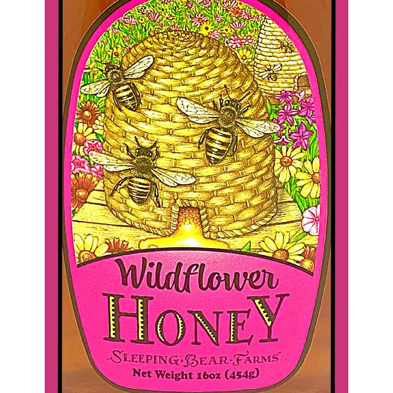 Wildflower Honey 16 oz. Bottle Unpasteurized Unblended No Additives Pure