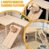 Wooden Hamster Platform with Legs, Hamster Climbing Toys, Standing Platform