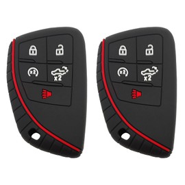 Silicone Protector Key Fob Cover Case fit for 2022 2023 Chevrolet Silverado 1500 GMC Sierra 1500 2500 3500 Keyless Entry Key Fob (Black2)