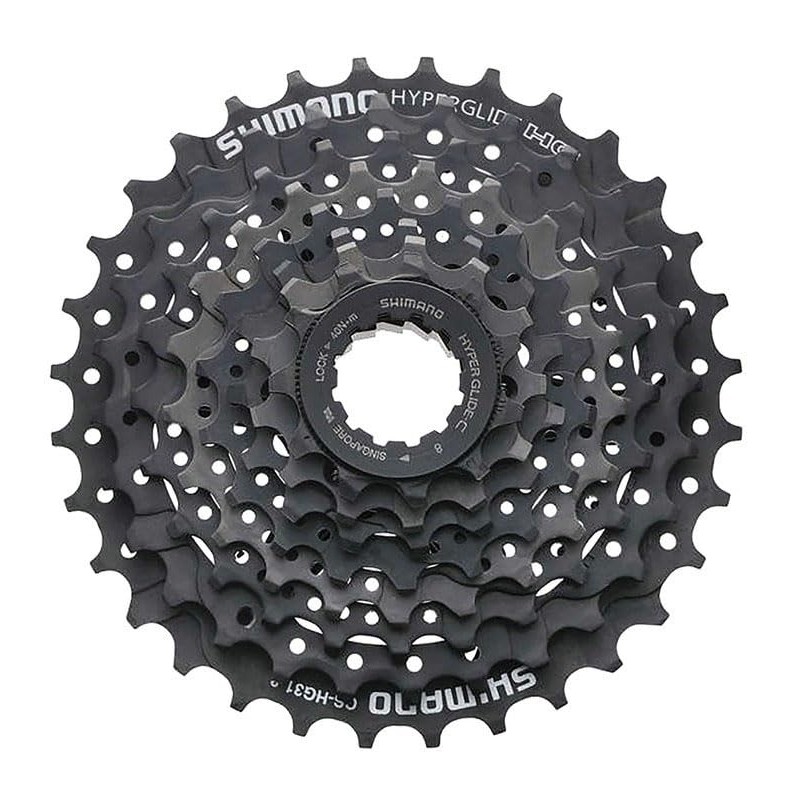 MSZweirad Shimano Cassette CS-HG31 8-Speed Wear Set + Matching Chain