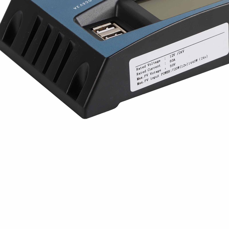 Solar Charge Controller 12V 24V Intelligent Identification MPPT Charging LCD