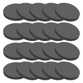 PATIKIL Rubber Solid Discs Washers, 20 Pcs 20mm OD x 3mm Thick Rubber Round Gasket Pad Bushings Spacer Washer for DIY Gasket Craft, Black