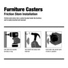 Shepherd Hardware 9406 2-Inch Office Chair Caster, Twin Wheel with