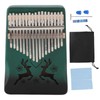 Finger Thumb Piano 17 Keys Exquisite Engraved Pattern Wood Kalimba