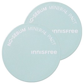 Innisfree No Sebum Mineral Pact Powder 8.5g, 2 pieces / 이니스프리 노세범 미네랄 팩트 파우더 8.5g, 2개