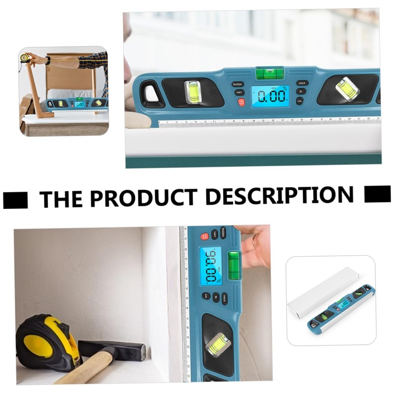 SHOWERORO Mini Backlight Level Ruler Balance Ruler Bubble Level High