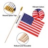 Zoblise Small American Flags on Stick: 150 Pcs 5.5x8 Inches