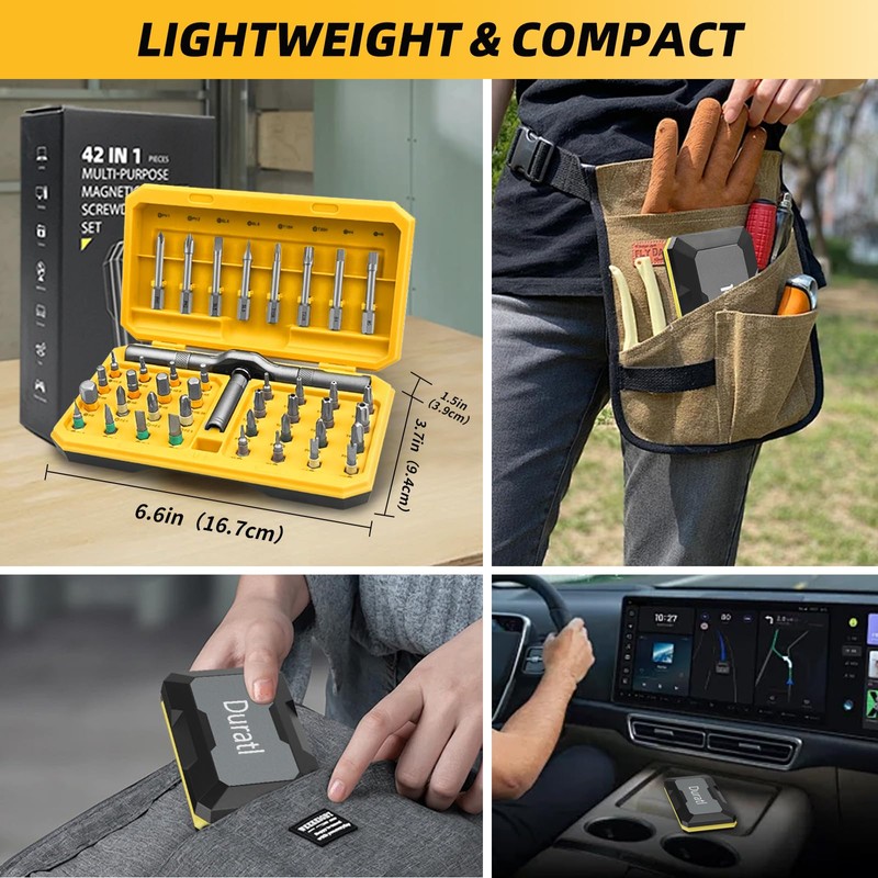 Duratl 42 in 1 Magnetic Screwdriver Set with 40pcs Magnetic
