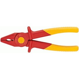 Knipex 98 62 01 Alicate de Presión de Plástico Aislante con Zona de Plástico Blando para Un Agarre Seguro, 180 mm
