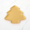 UPware Regal Gold Christmas Tree Shaped Melamine Dinner Plates, Festive