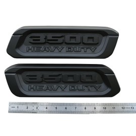 Pair New 3500 Emblems Replacement for 3500 Heavy Duty Left Right Side Badges Hood 68362221AB 68362220AB 2019-2022 (Matte Black)