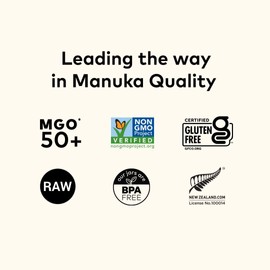 Comvita Multifloral Manuka Honey (MGO 50+) | New Zealand’s #1 Manuka Brand | Raw, Wild, Non-GMO | Delicious & Creamy Superfood for Daily Vitality | 17.6 oz