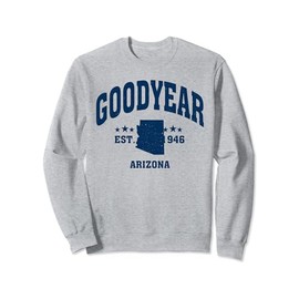 Retro Goodyear Arizona AZ Throwback Navy Athletic Sweatshirt