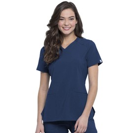 Cherokee Infinity CK865A Women's V-Neck Scrub Top, Navy, Small