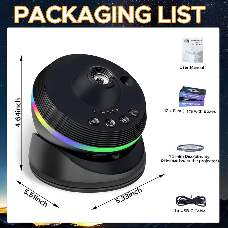 Galaxy Projector, 13 in 1 Star Light Projector Starry Sleep