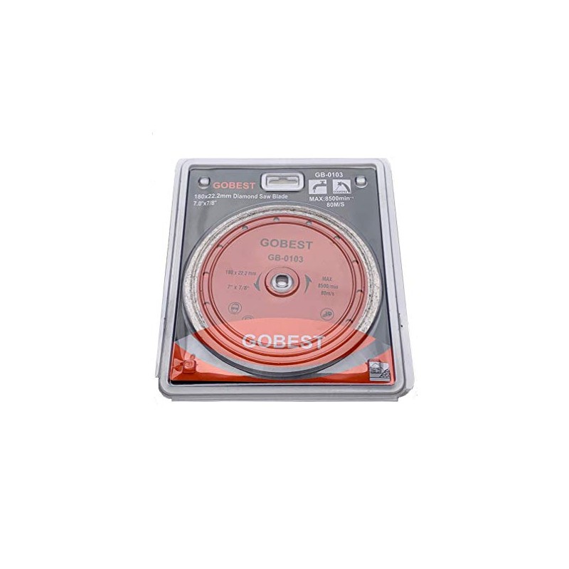 GOBEST GB-0103, Tile Diamond Disc Blade 180x22.2 Wet Cutting