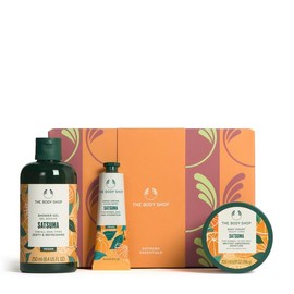 The Body Shop Satsuma Essentials Gift Set, Shower Gel 250ml, Body Yogurt 200ml, Hand Cream 30ml, Citrus Body Care Set, 48hr Hydration, Refreshing Cleanse, Softening, Vegan Skincare Gift