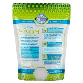 SaltWorks SaltWorks Ultra Epsom Premium Bath Salt, Medium Grain, 2 Pound Bag