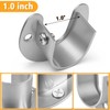 FIRJOY 2Pcs Heavy Duty Stainless Steel Closet Rod Bracket Holder