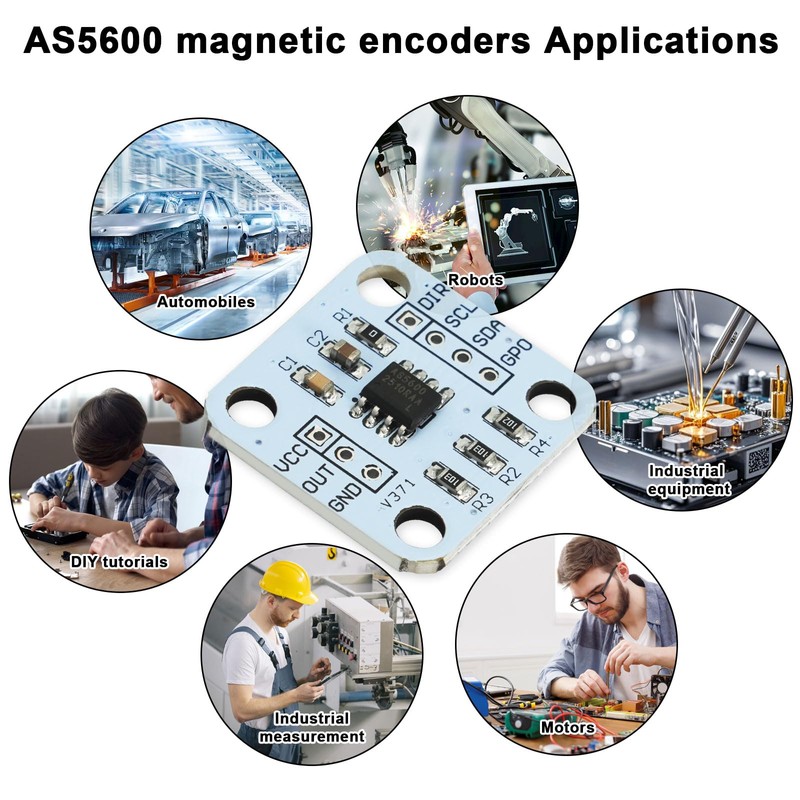 AYWHP 4 Pieces 12 Bit High Precision AS5600 Magnetic Encoder,