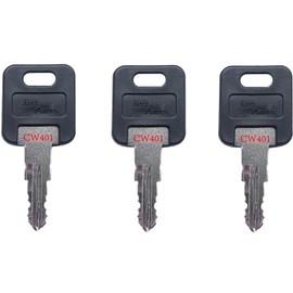 (3) KeyPower CW401 - CW451 Keys for FIC Fastec RV Motorhome Camper Trailer Door Lock, Double Side Pre-Cut Key, CW Series Key Code: CW411