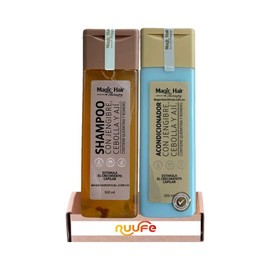 Magic Hair KIT (2 PACK) Magic Hair Shampoo de cebollla con aji y Magic Hair Acondicionador con cebolla jengibre y aji