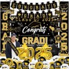 Graduation Decorations Class off 2025 Black and Gold,Graduation Party Decorations