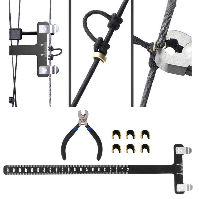 Bow String Nocking Points Pliers Set T Ruler Nocking Buckle