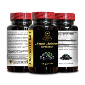 OLANTA TRADE SOLUTION ACAI Berry Extract - Powerful Antioxidents Acai Berry, acai Berry Extract Capsules, Gluten Free, Non GMO, acai Berry Diet - 1 Bottle 60 Capsules