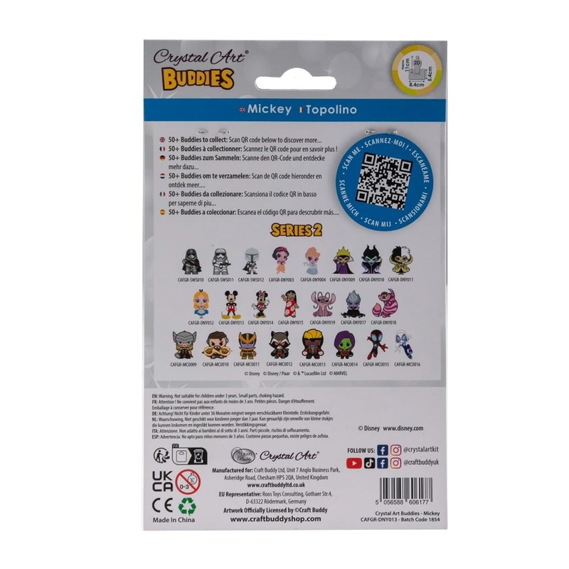 CRYSTAL ART Mickey Buddy