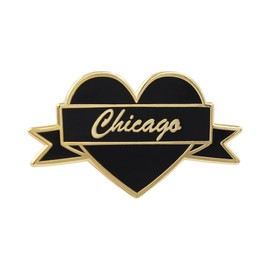 I Heart Chicago Lapel Pin by Real Sic – I Love Chicago Souvenir Pin for Jackets, Backpacks, Bags, Hats & Tops