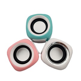 Accod Mini PC speaker Compact USB PC speaker Micro Desktop Multimedia Audio Stereo Speaker for Desktop Notebook Computer USB Desktop Subwoofer Player. (Light green)